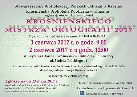 Zostań Mistrzem Ortografii 2017 - zdjęcie w treści  nr 1