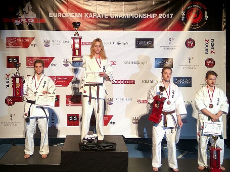 Udany start krośnieńskich karateków na Mistrzostwach Europy Karate w Danii - zdjęcie w treści 