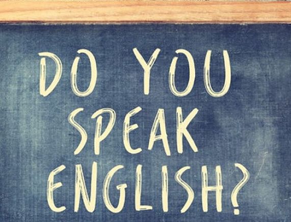 Tablica z napisem: Do You Speak English?