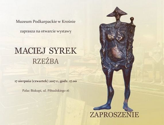 Plakat zaproszenie na wystawe czasową Maciej Syrek