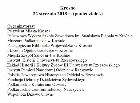 Obchody X Międzynarodowy Dzień Pamięci o Ofiarach Holocaustu na Podkarpaciu - zdjęcie w treści  nr 1