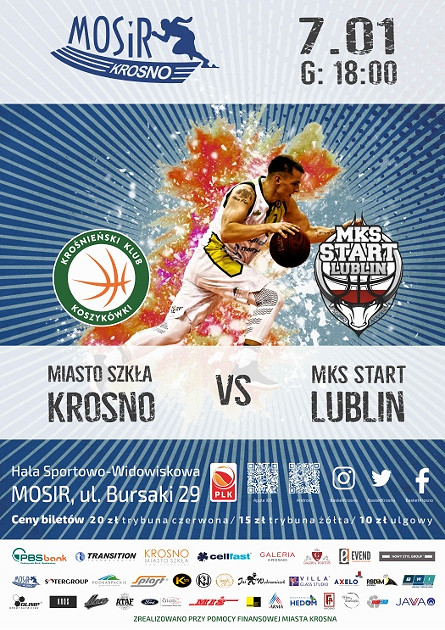 Miasto Szkła Krosno - TBV Start Lublin 07.01.2018 (niedziela) godz. 18.00 - zdjęcie w treści 