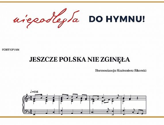 Fragment zapisu nutowego Hymnu Polski