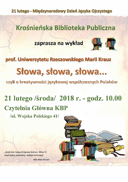 O kreatywności językowej Polaków… wykład z okazji Międzynarodowego Dnia Języka Ojczystego - zdjęcie w treści 