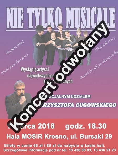 NIE TYLKO MUSICALE - KONCERT ODWOŁANY - zdjęcie w treści 