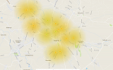 Mapa monitoringu powietrza Krosno