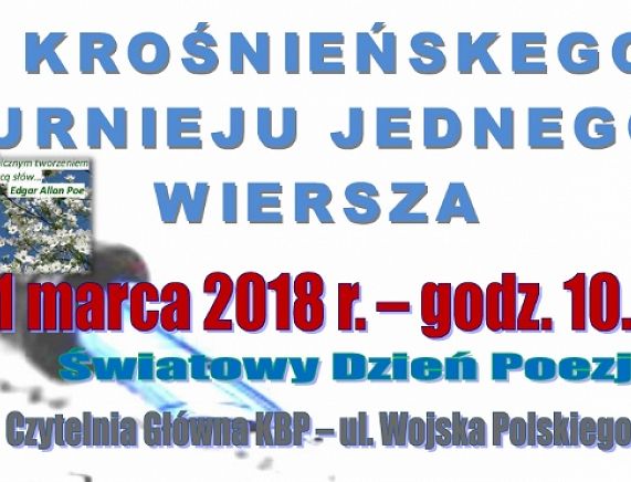 Plakat Pierwszy dzień wiosny = Światowy Dzień Poezji…