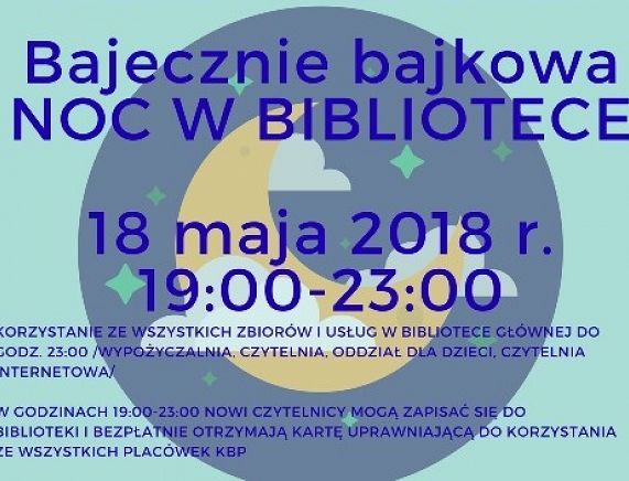 Plakat Nocy w bibliotece