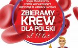 Plakat zbiórki krwi z grupą Brico Marche