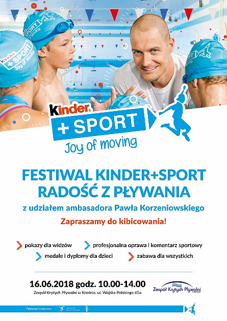 Festiwal Kinder+Sport Radość z Pływania w Krośnie - zdjęcie w treści 