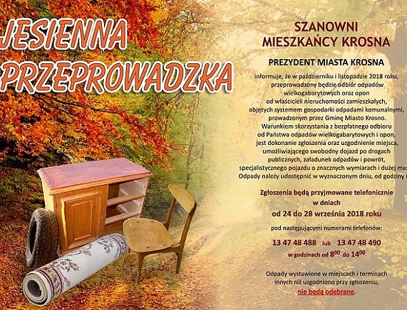 Grafika - Plakat akcji Jesienna przeprowadzka