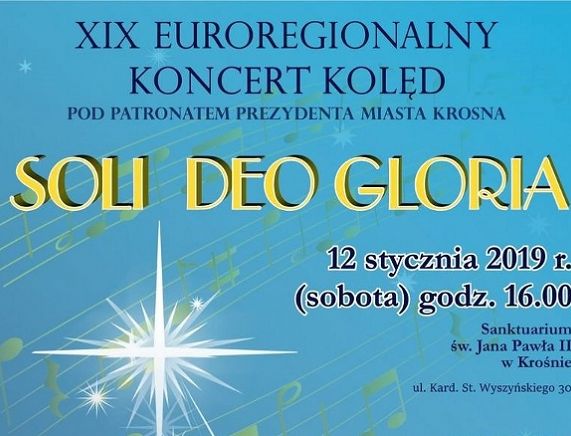 Plakat Koncertu kolęd Soli Deo Gloria