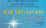 Plakat Koncertu kolęd Soli Deo Gloria