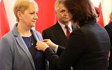 Na zdjęciu - Wyróznieni Medalem Medalem Prezydenta Rzeczypospolitej Polskiej Za Długoletnią Służbę