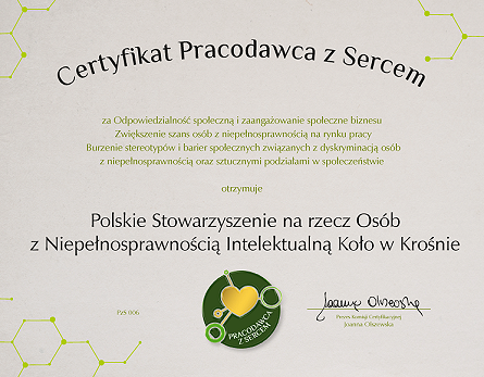 Wyróżnienie dla PSONI Koło w Krośnie - zdjęcie w treści 