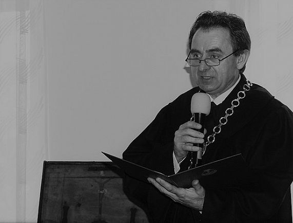 Marek Bargieł jako Starszy Cechu Rzemiosł Różnych w Krośnie (19 marca 2007 r.) fot. A. Józefczyk