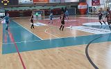 Mecz piłki nożnej halowej podczas Turnieju Finałowego Młodzieżowych Mistrzostw Podkarpacia w Futsalu