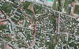 Ulica Niepodlegości w Krośnie - widok z satelity, źródło: Google Maps
