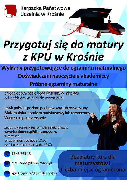 Przygotuj się do matury z KPU w Krośnie - zdjęcie w treści 
