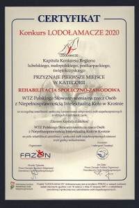 Prestiżowa nagroda dla Warsztatu Terapii Zajęciowej PSONI Koło w Krośnie - zdjęcie w treści  nr 2