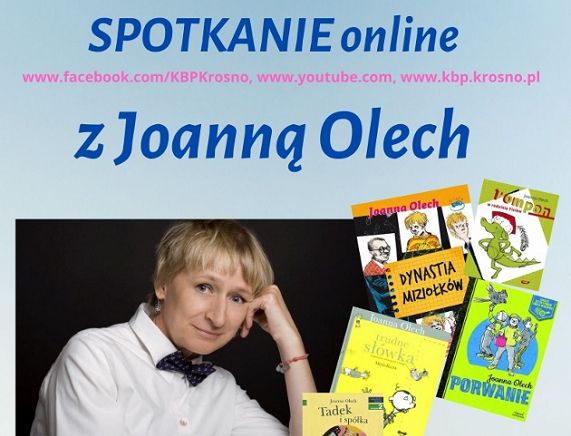 Plakat - Spotkanie online z Joanną Olech