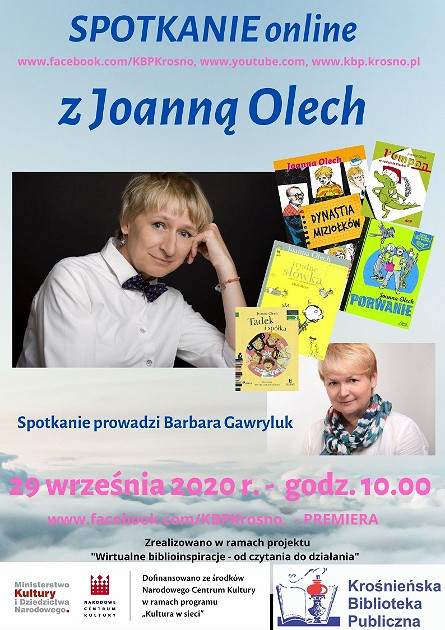 Spotkanie dla dzieci z Joanną Olech online… - zdjęcie w treści 