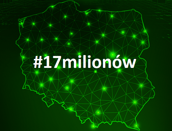 Grafika promująca akcję #17milionów dla osób z MPD