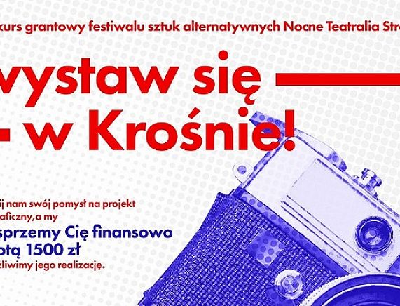 Plakat konkursu - Wystaw się w Krośnie