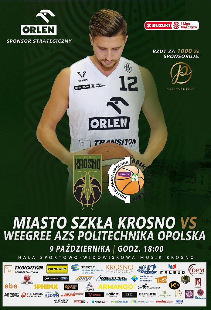 Plakat meczu koszykówki Miasto Szkła Krosno vs Weegree AZS Politechnika Opolska.jpg [427.11 KB]