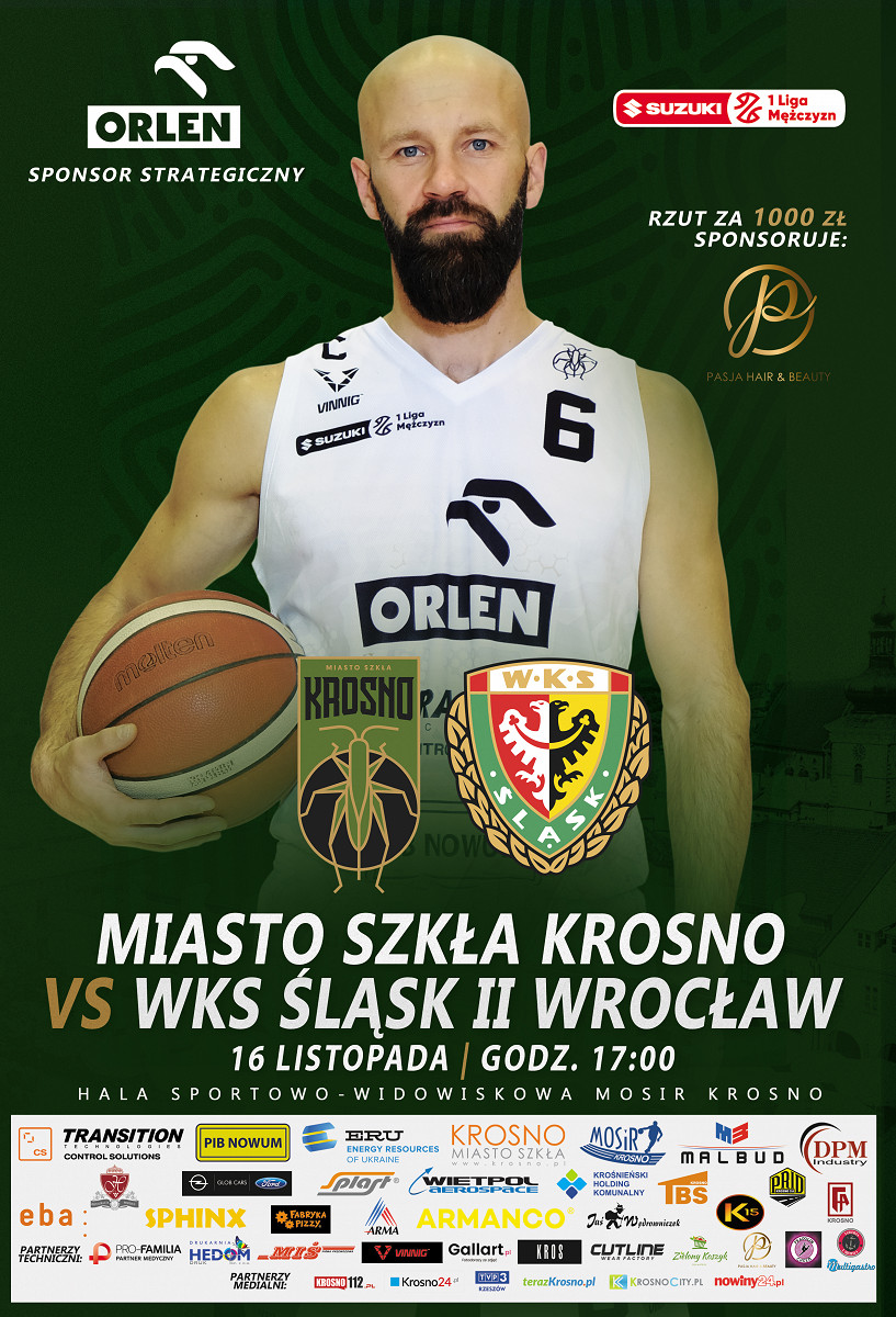Plakat meczu koszykówki - Miasto Szkła Krosno vs WKS Ślask Wrocław II.jpg [6.06 MB]