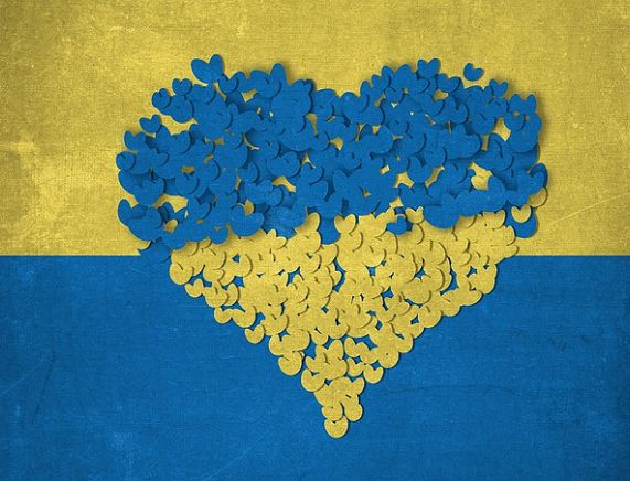 Serce w kolorach Ukraińskiej flagi - fot. pixabay