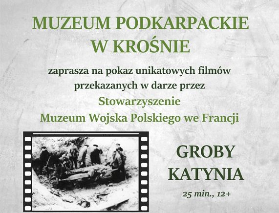 Plakat pokazu filmów w Muzeum Podkarpackim