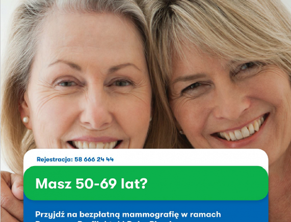Plakat - Badania mammograficzne dla kobiet