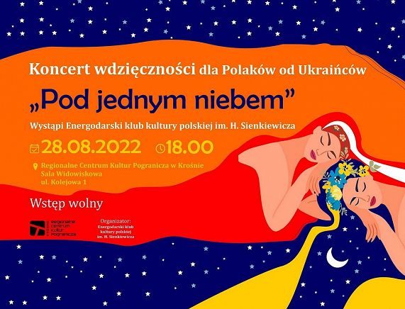 Grafika plakatu - koncert pod jednym niebem