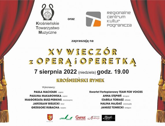 RCKP Wieczór z operą i operetką 2022 plakat