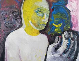 All in your hands; olej na płótnie; 60x50;2021; Marcin Płoszaj