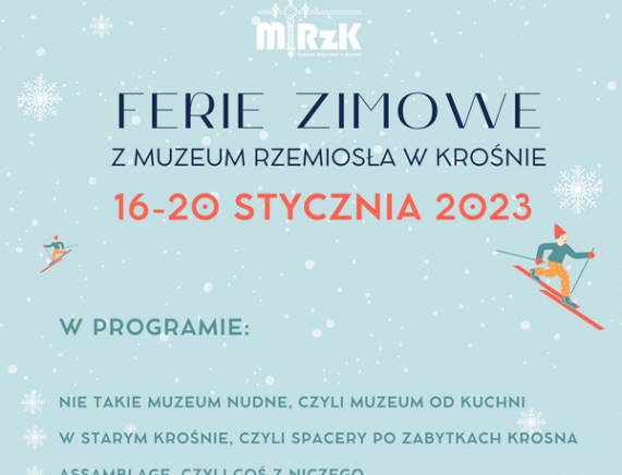 Ferie Zimowe w Muzeum Rzemiosła 2023 - plakat