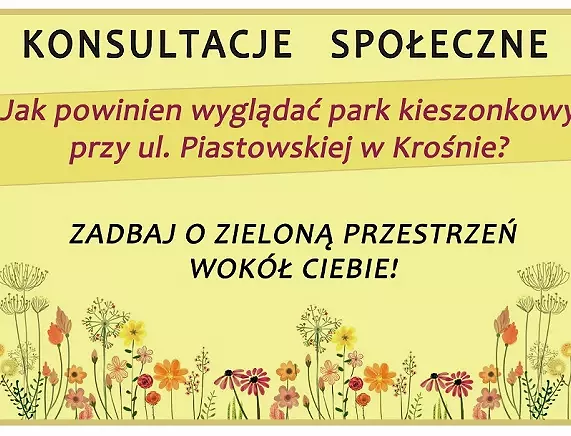 Grafika - Park kieszonkowy przy ul. Piastowskiej - zaproszenie do udziału konsultacji.webp