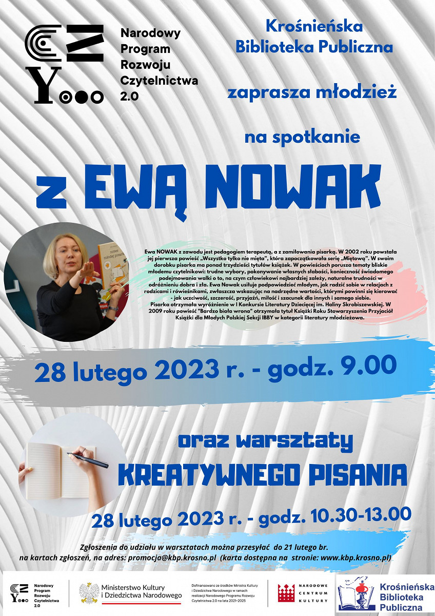 Spotkanie i warsztaty z Ewą Nowak - plakat.jpg [500.64 KB]