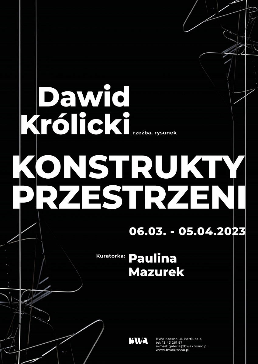Dawid Królicki "Konstrukty przestrzeni". Rzeźba, rysunek plakat.jpg [433.45 KB]