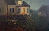 'Opuszczone - Obecne I', Olej na płótnie, 130cm x 150cm, 2022.png