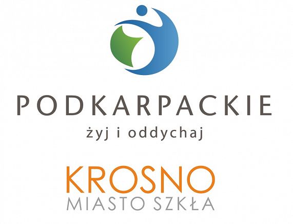 Logotyp Podkarpackie żyj i oddychaj oraz KROSNO MIASTO SZKŁA