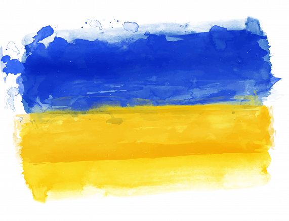 Freepik. Flaga Ukrainy ręcznie malowana