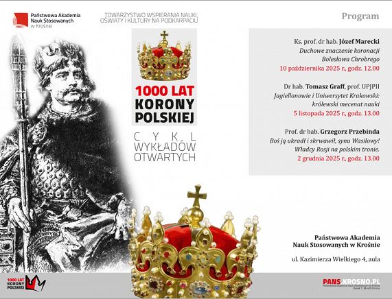 1000-lecie-korony-polskiej - plakat wykładu
