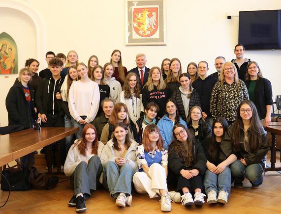 Młodzież z Marl z wizytą w Krośnie - spotkanie z Prezydentem Miasta Krosna