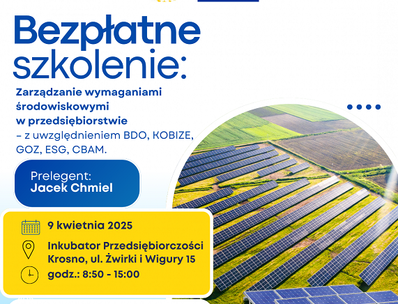 Plakat informacyjny szkolenia