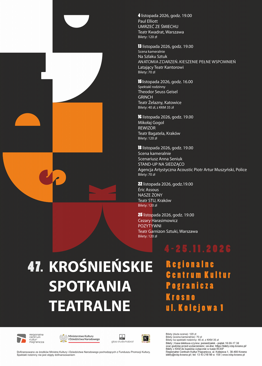 ! RCKP 47. Krośnieńskie Spotkania Teatralne 2026 afisz aktualizacja.png [265.37 KB]