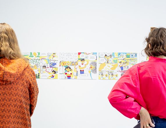 3. A.tystki w trasie, Galeria Epizod, Toruń 2024, Malwina Derengowska Za moich czasów, detal, fot. Yuliia Andriichuk.jpg